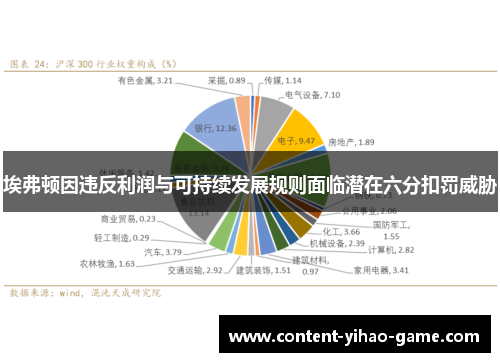 埃弗顿因违反利润与可持续发展规则面临潜在六分扣罚威胁